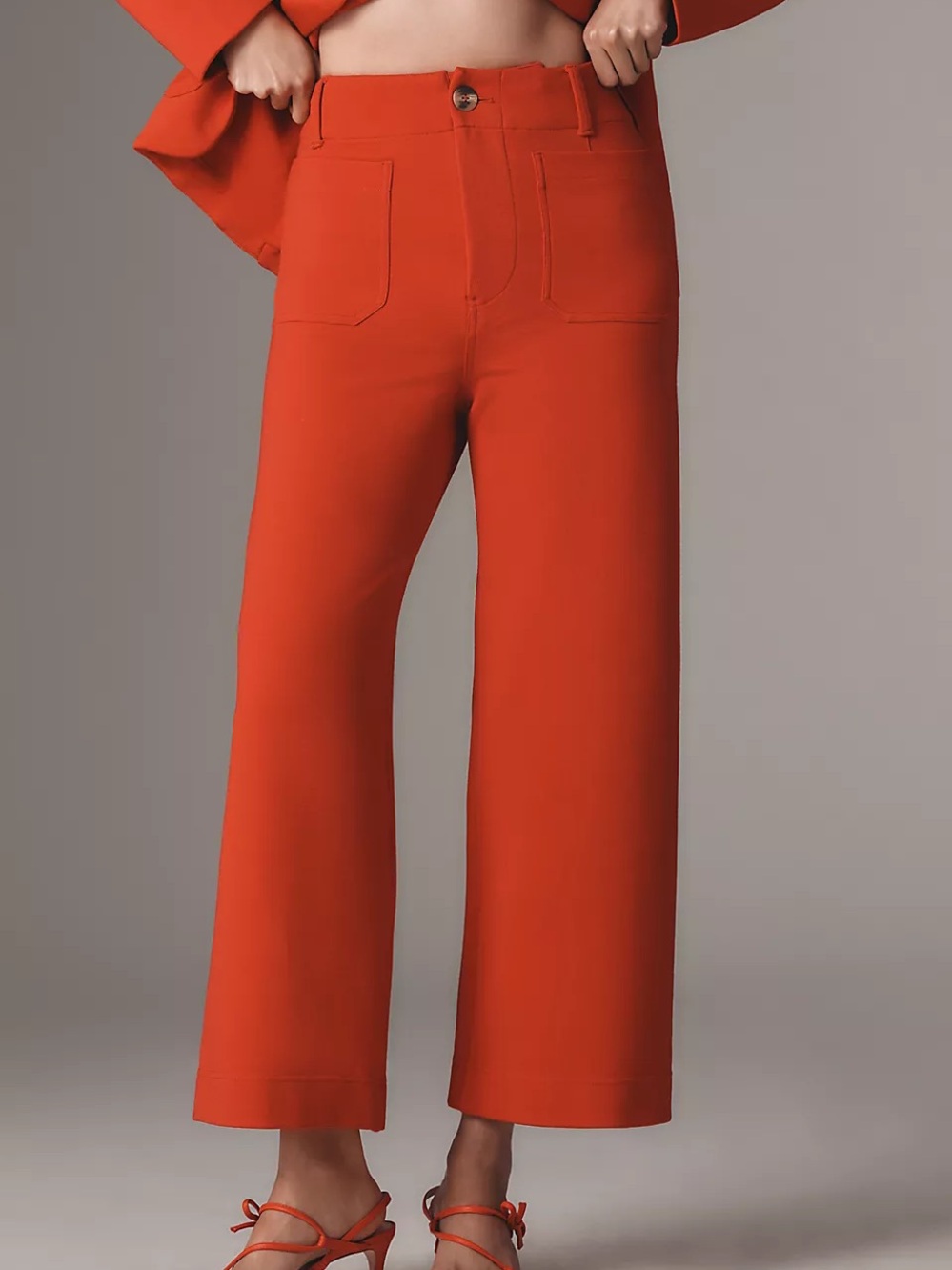 Maeve Colette Knit High Rise Wide Leg Cropped Pants